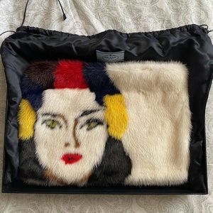 Prada Mink Fur Clutch NWOT